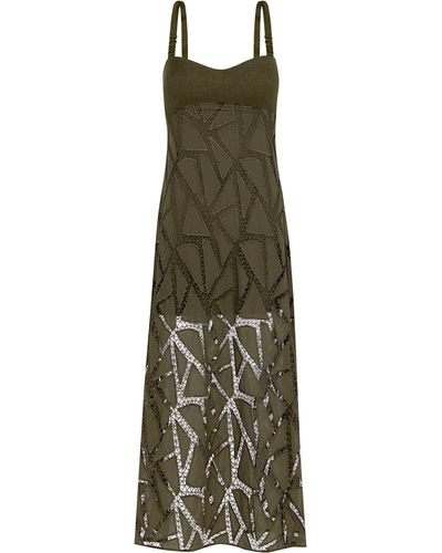 ViX Eleni Cover-up Lace Maxi Dress - Green