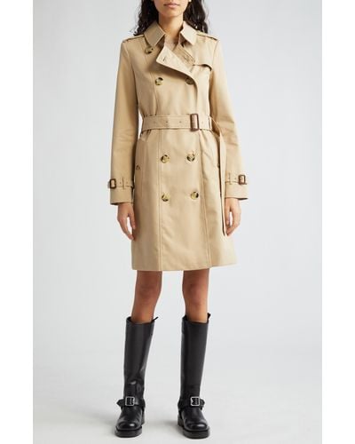 Burberry Chelsea Long Heritage Trench Coat - Natural