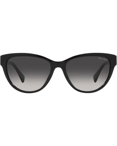 Ralph 56mm Gradient Oval Sunglasses - Black