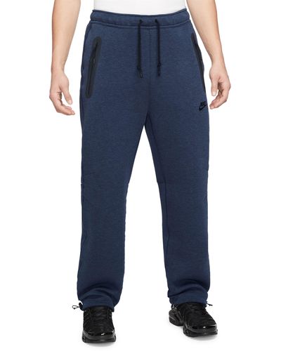Nike Tech Fleece Open Hem Pants - Blue