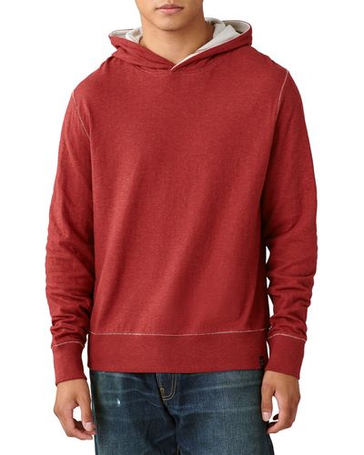 Lucky Brand Duo Fold Hoodie - Red