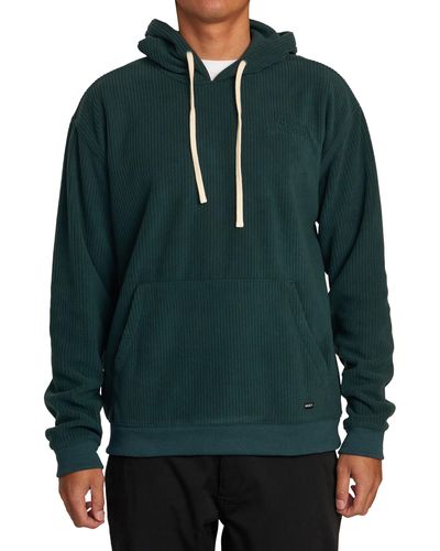RVCA Hewitt Oversize Ribbed Pullover Hoodie - Green