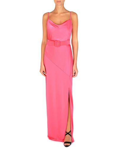 Julia Jordan Cowl Neck Belted Maxi Dress - Pink