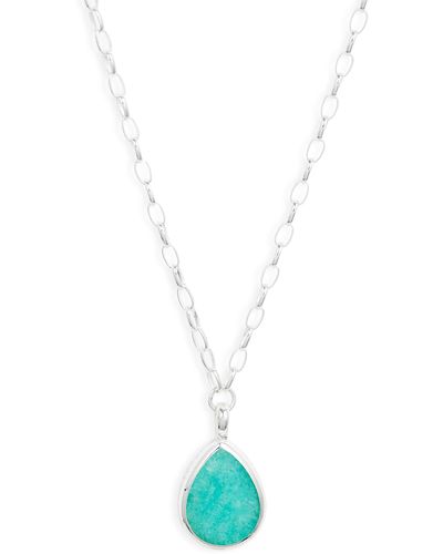 Anna Beck Large Amazonite Pendant Necklace - Blue