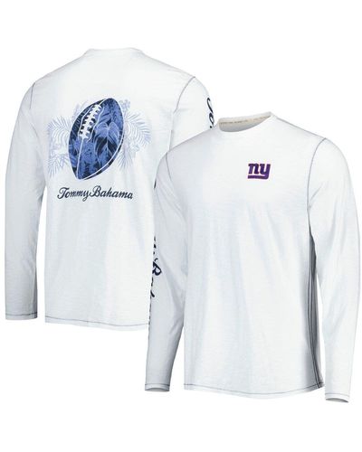 Tommy Bahama New York Giants Laces Out Billboard Long Sleeve T-shirt At Nordstrom - Blue