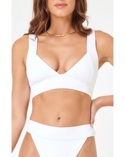 L*Space Hailey Rib Bikini Top - White