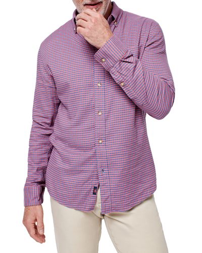 Faherty The Movement Plaid Button-up Shirt - Purple