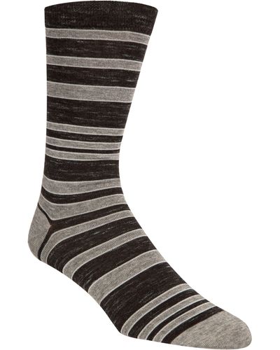 Cole Haan Stripe Socks - Black