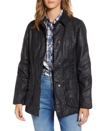 Barbour Beadnell Waxed Cotton Jacket - Black