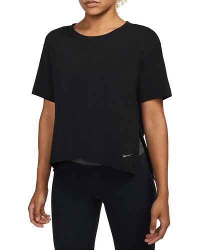 Nike Yoga Dri-fit Short Sleeve T-shirt - Black