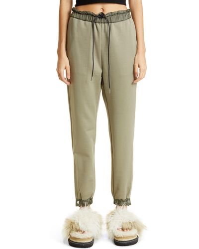 Sacai Cotton Jersey Sweatpants - Green