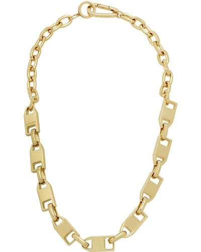 AllSaints Zipper Collar Necklace - Metallic