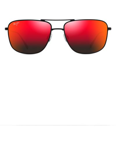 Maui Jim Mikioi 54mm Polarizedplus2® Aviator Sunglasses - Red