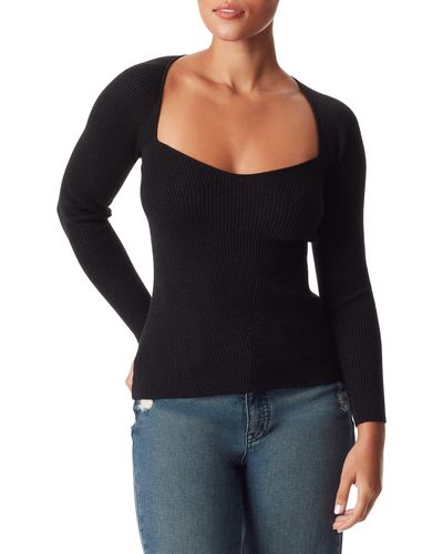 Sam Edelman Skye Sparkle Rib Sweater - Black