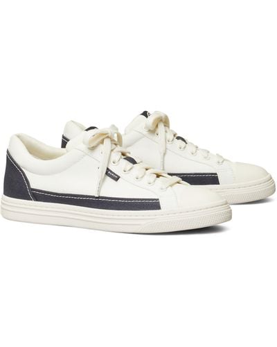 Tory Burch Canvas Court Sneakers - White