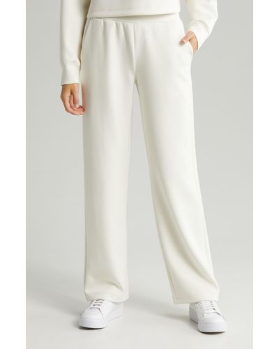 Zella Luxe Wide Leg Pocket Pants - White