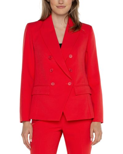 Liverpool Los Angeles Double Breasted Blazer - Red