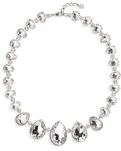 Givenchy Pear Cut Crystal Necklace - White