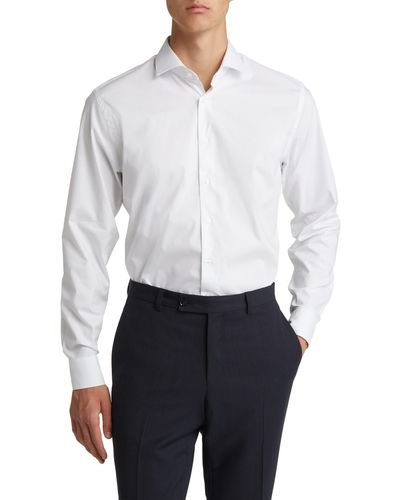 Nordstrom Bilbury Trim Fit Tech-smart Coolmax® Non-iron Dress Shirt - White