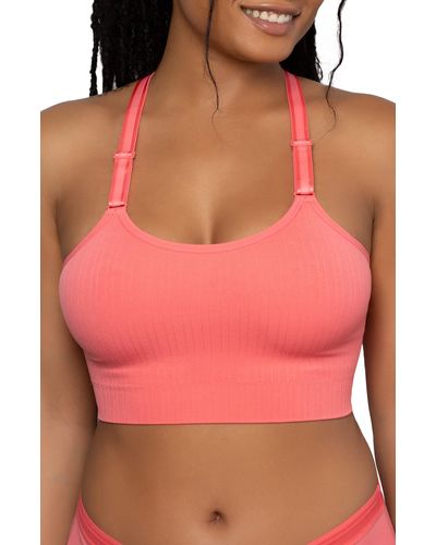 Curvy Couture Smooth Seamless Comfort Wireless Bralette - Pink