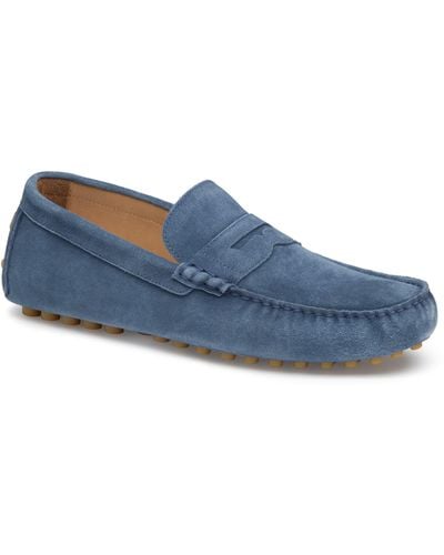 Johnston & Murphy Athens Penny Driving Loafer - Blue