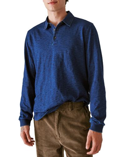 Lucky Brand Rugby Cotton Polo At Nordstrom - Blue