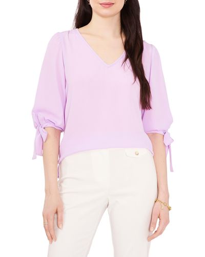 Chaus Tie Sleeve Blouse - Pink