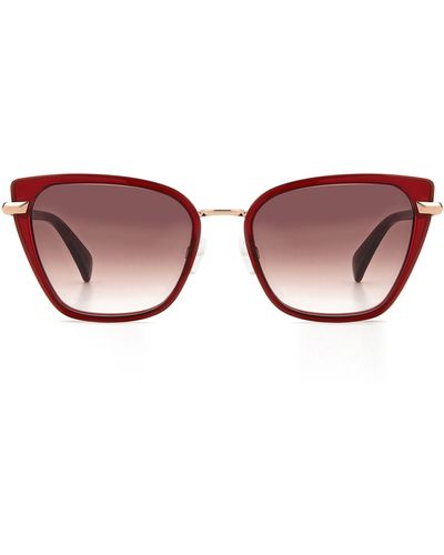 Rag & Bone 56mm Gradient Cat Eye Sunglasses - Red
