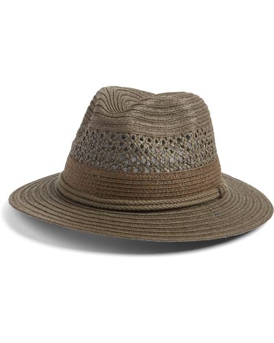 Nordstrom Vented Panama Hat - Brown