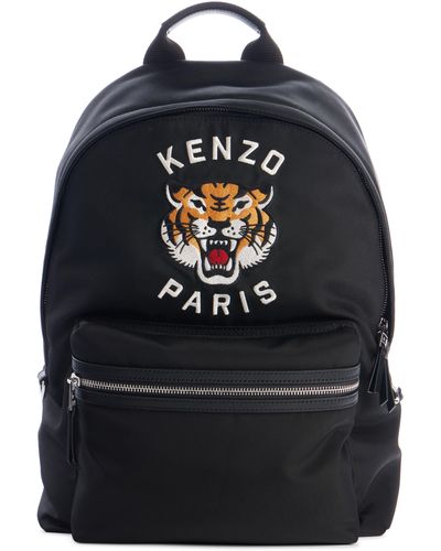 KENZO Embroidered Tiger Nylon Backpack - Black