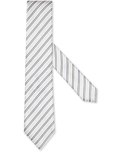 Zegna Evening Regimental Silk & Cotton Tie - Metallic
