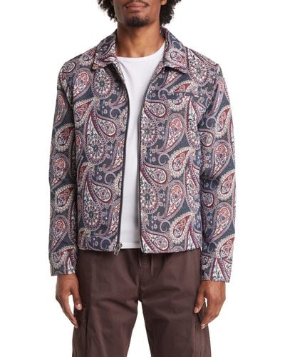 PacSun Tapestry Gas Jacket - Blue