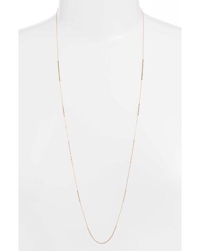 POPPY FINCH Shimmer Beaded Long Strand Necklace - White