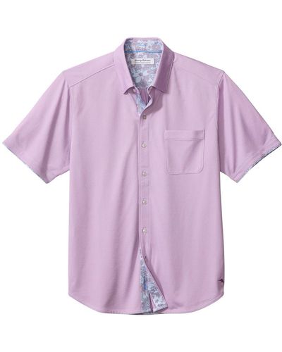 Tommy Bahama San Lucio Short Sleeve Button-up Shirt - Purple