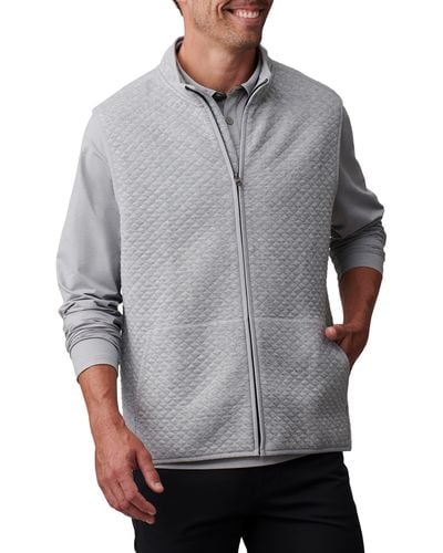 Rhone Gramercy Quilted Zip Vest - Gray