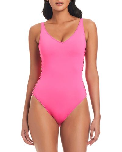 Rod Beattie Kore Cutout One-piece Swimsuit - Pink