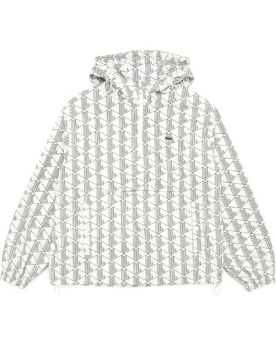 Lacoste All Over Print Anorak - White