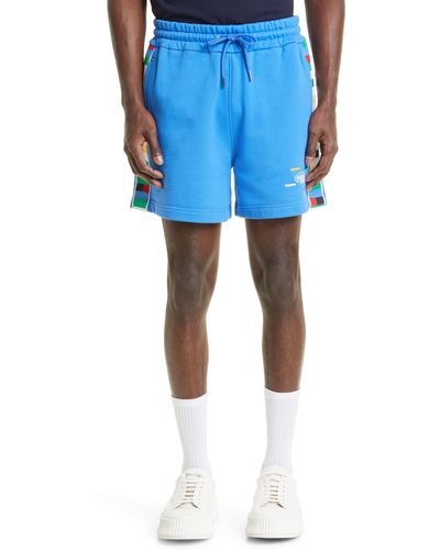 Missoni Sport Cotton Blend Sweat Shorts - Blue