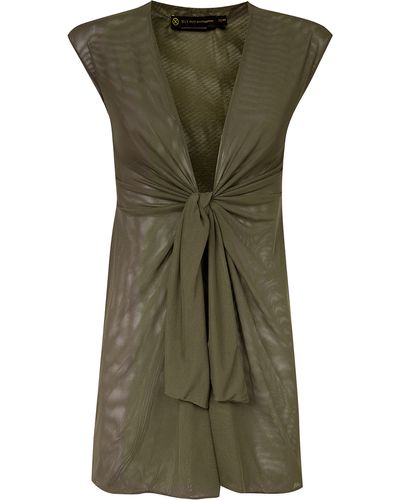 ViX Sasha Knot Front Cover-up Dress - Green