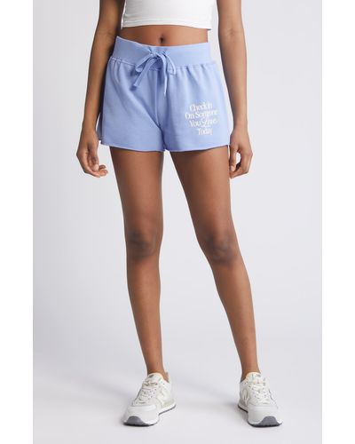 The Mayfair Group Check In Sweatshorts - Blue