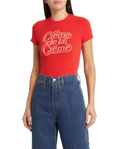 RE/DONE Crème De La Crème '90s Graphic T-shirt - Red