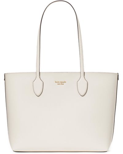 Kate Spade Large Bleecker Leather Tote - Natural
