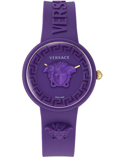 Versace Medusa Pop Silicone Strap Watch - Purple
