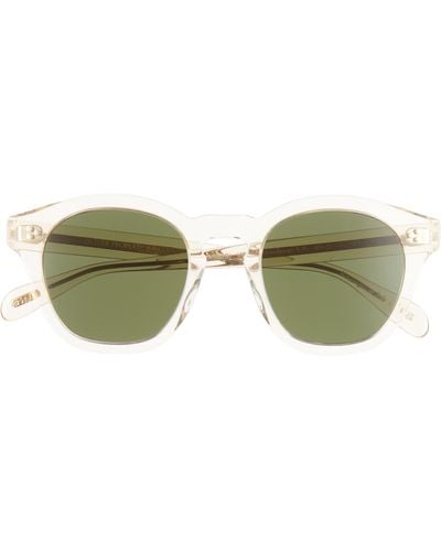 Oliver Peoples 48mm Round Sunglasses - Green
