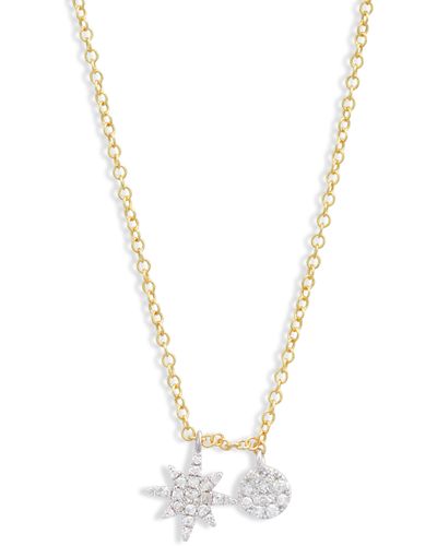 Meira T Dual Diamond Pendant Necklace - Multicolor