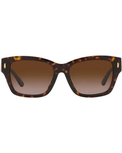Tory Burch 53mm Square Sunglasses - Brown