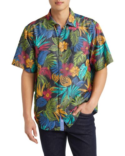 Men's Tommy Bahama Navy Cal Bears Harbor Island Hibiscus Button-Up Shirt