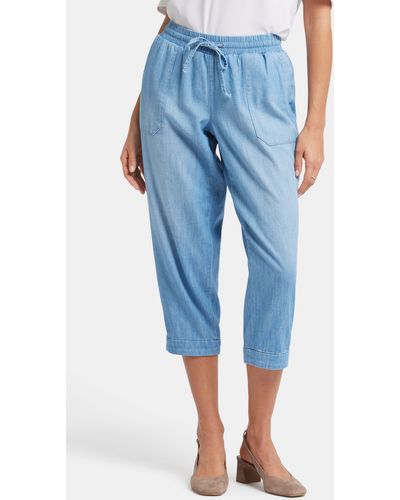 NYDJ Relaxed Drawstring Ankle Pants - Blue