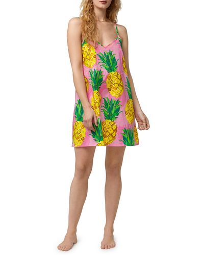 Bedhead Print Organic Cotton Chemise At Nordstrom - Yellow