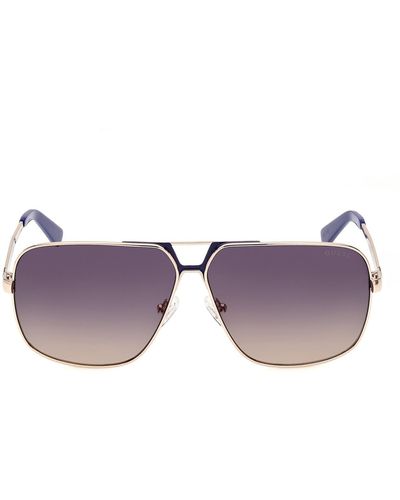 Guess 61mm Gradient Navigator Sunglasses - Purple